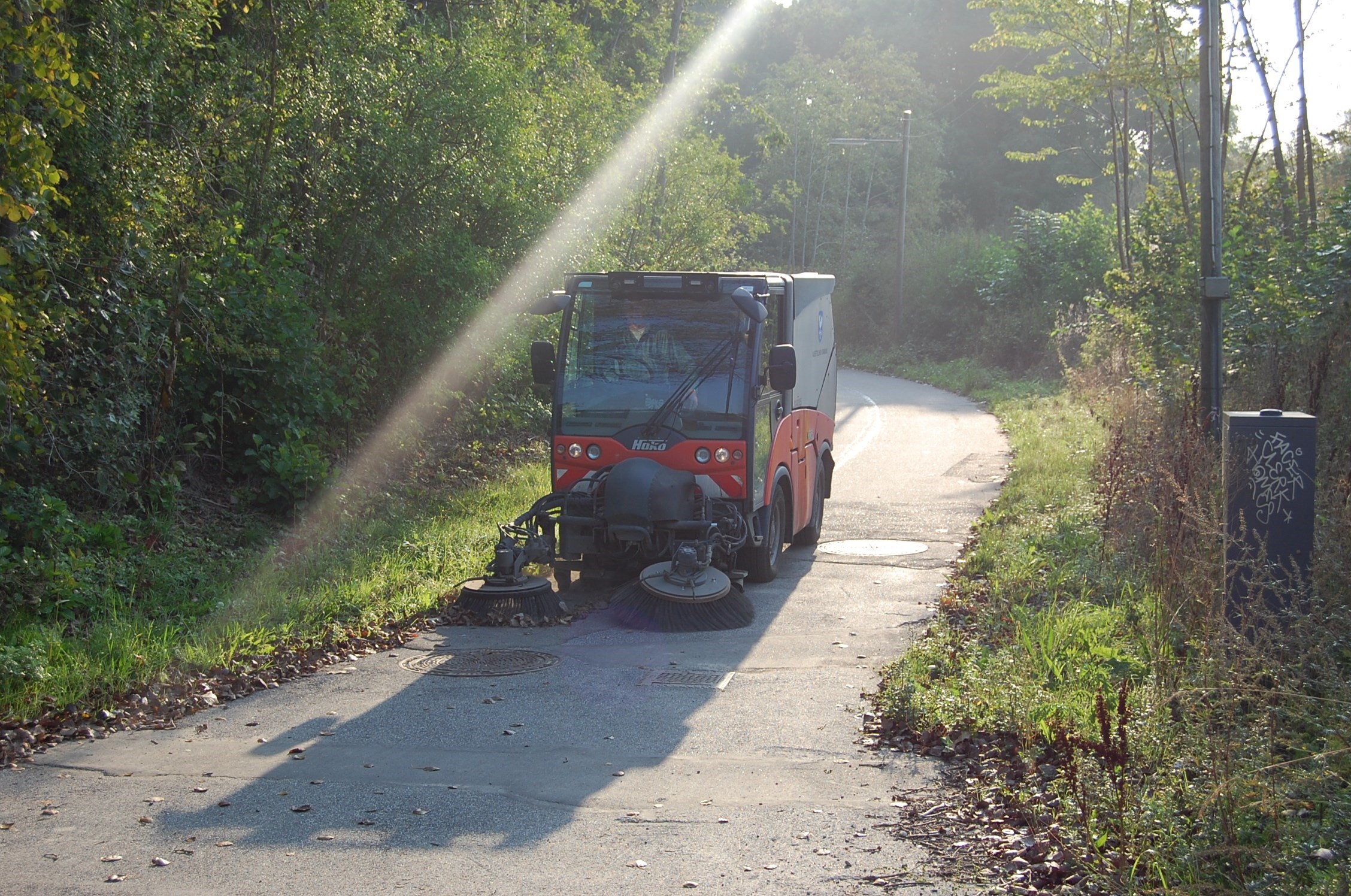 Feje-sug maskine i brug